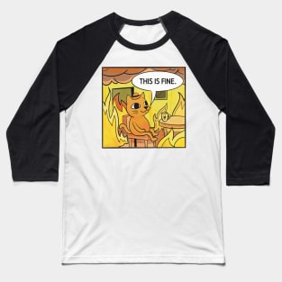 This is Fine. Cat Baseball T-Shirt